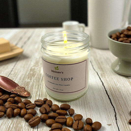 Coffee Shop – Handcrafted Soy Wax Candle (9 oz)