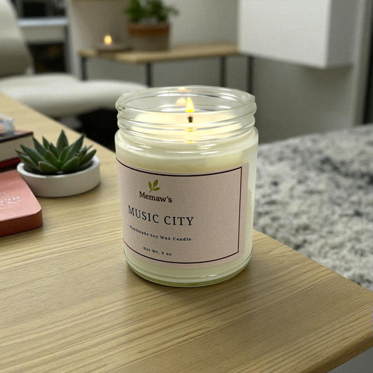 Music City – Handcrafted Soy Wax Candle (9 oz)