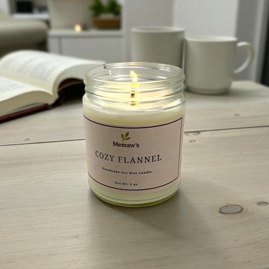 Cozy Flannel – Handcrafted Soy Wax Candle (9 oz)