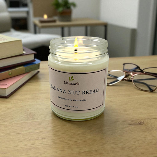 Banana Nut Bread – Handcrafted Soy Wax Candle (9 oz)